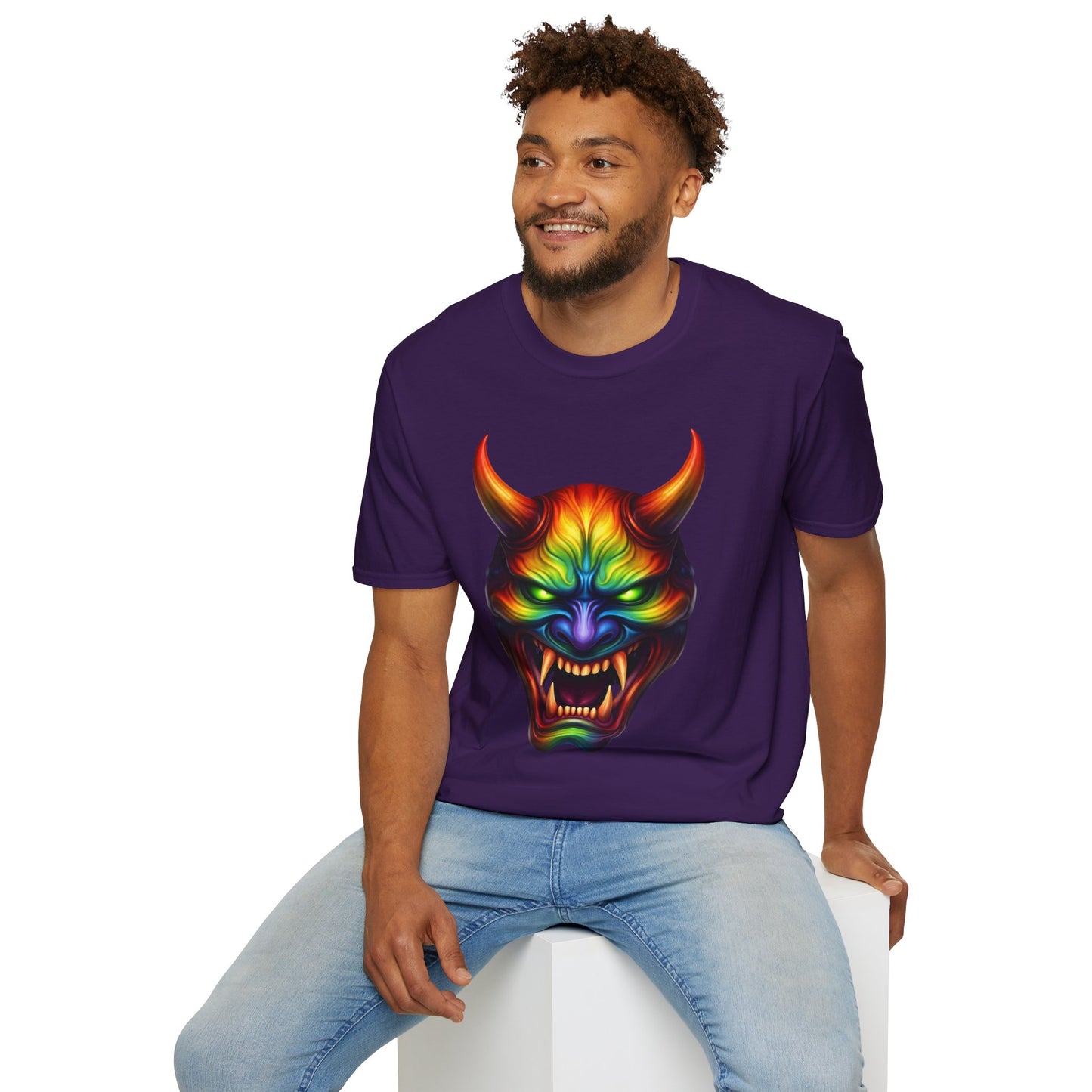 Hannya Mask Chakra Colors Tee