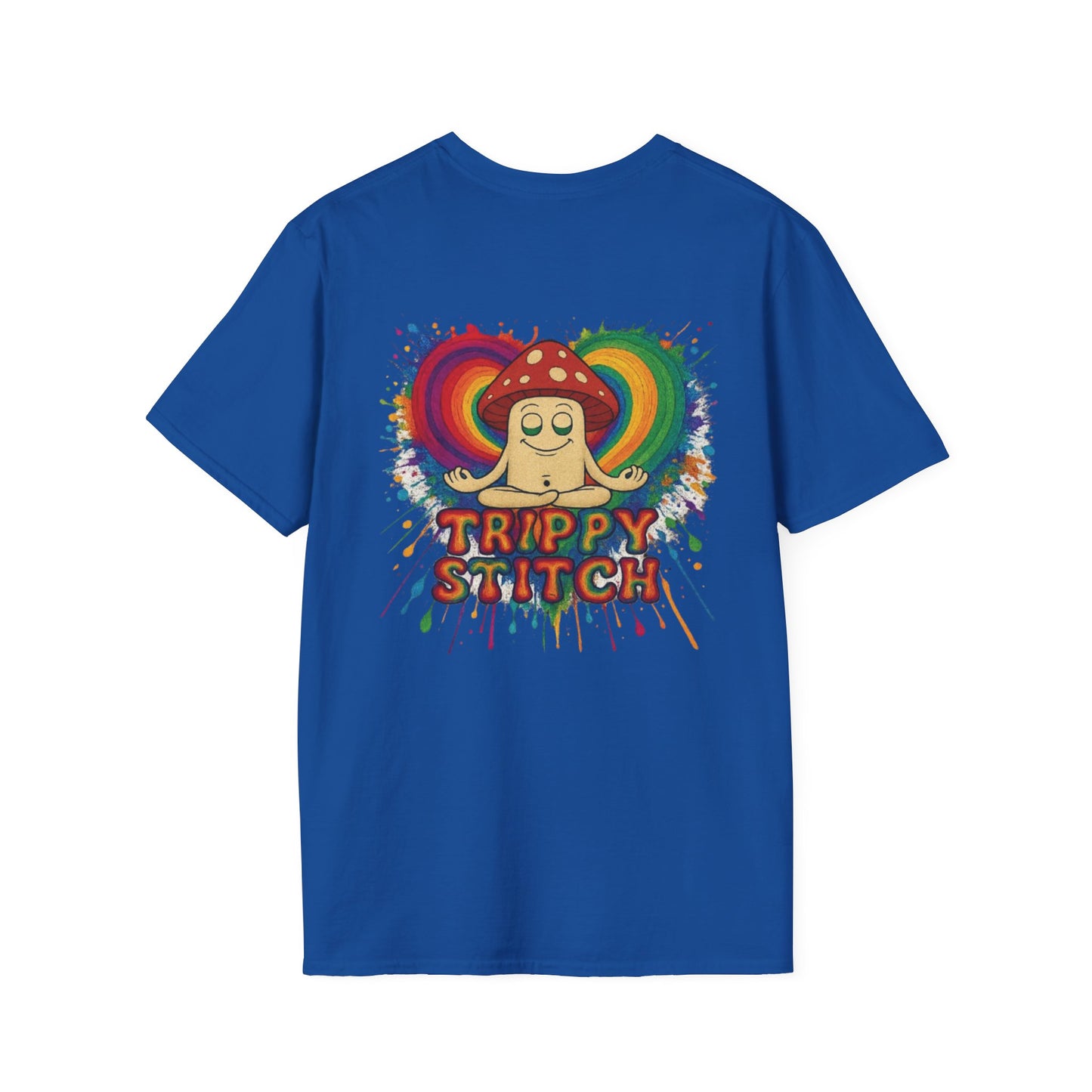 TRIPPY SPLATTER HEART-Softstyle T-Shirt - Casual Comfort Tee, Everyday Basics, Gift for Her/Him, Summer Wear, Graphic Tee