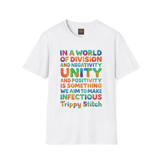 UNITY T-Shirt | Positive Quote Tee | Unisex Softstyle UNITY Trippy Stitch Design