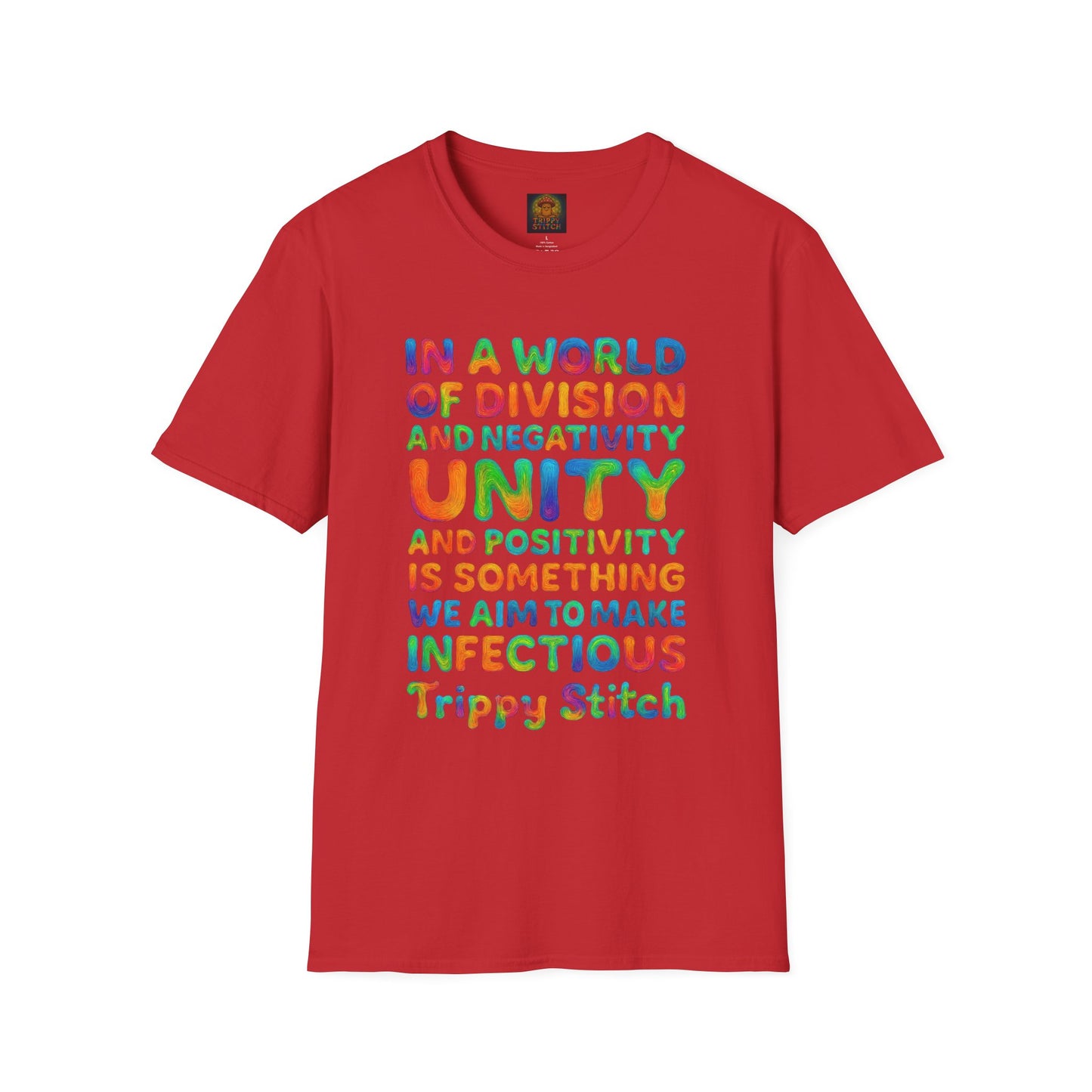 UNITY T-Shirt | Positive Quote Tee | Unisex Softstyle UNITY Trippy Stitch Design