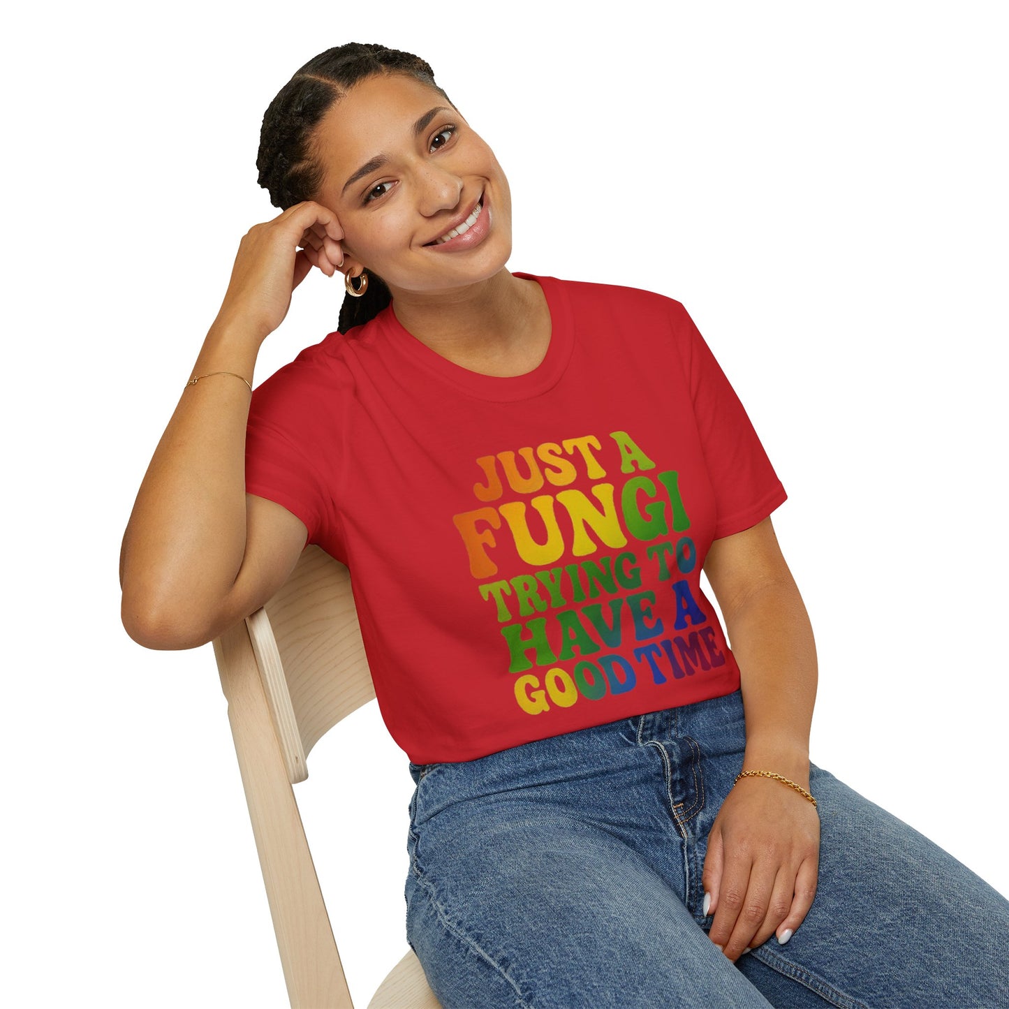 FUNGI🍄-T-Shirt for Fungi Lovers, Quirky Gift, Festival Wear, Casual Style, Nature Theme