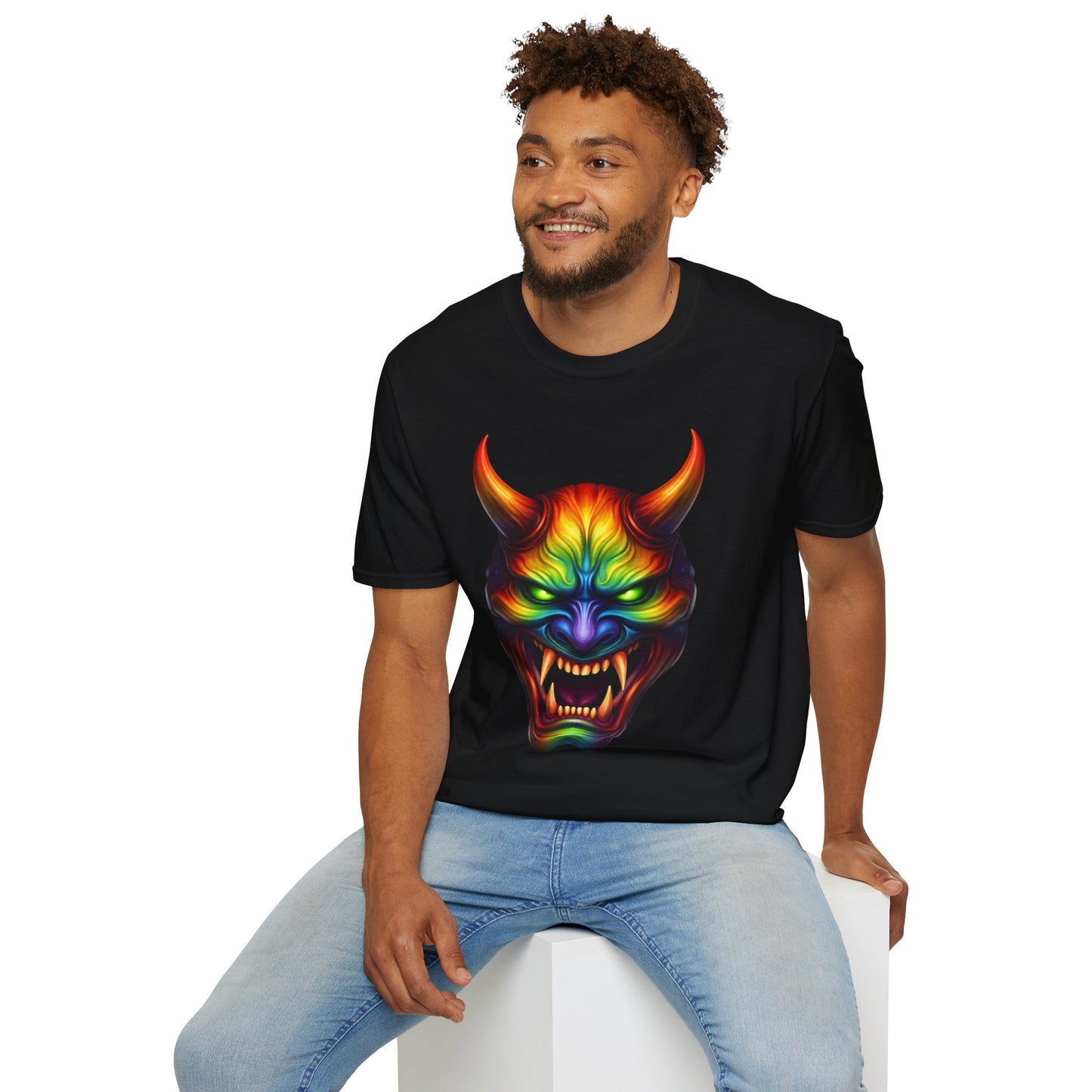 Hannya Mask Chakra Colors Tee