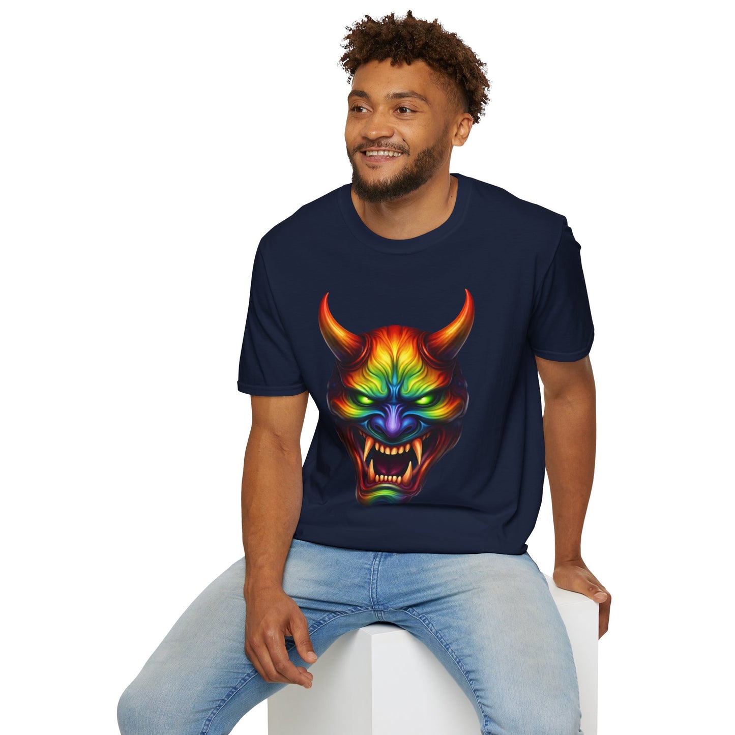 Hannya Mask Chakra Colors Tee