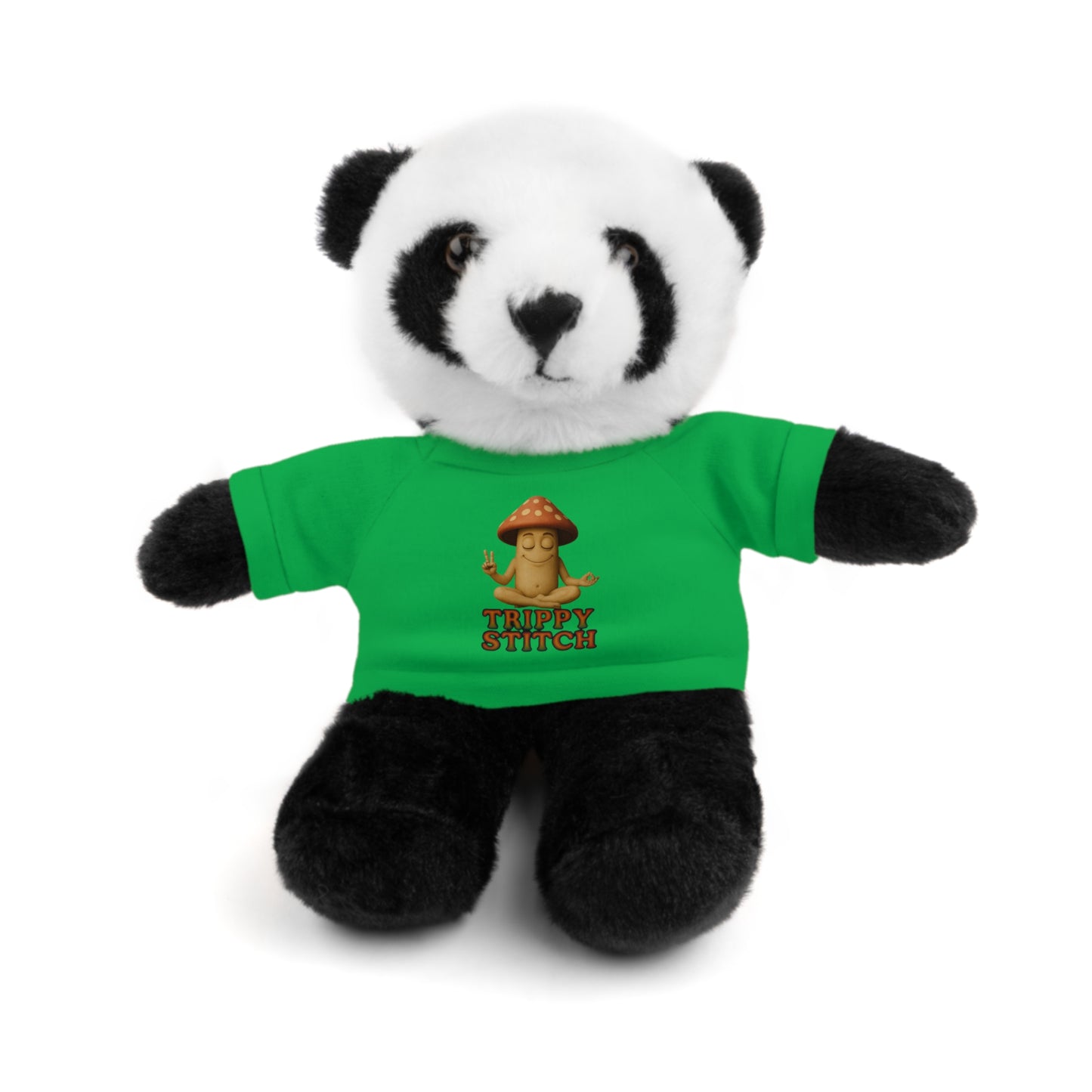 Stuffed Animal with Mani the Mushroom Tee, Cute Plush Toy, Gift for Kids, Personalized Stuffed Bear, Birthday Present, Relaxation Buddy