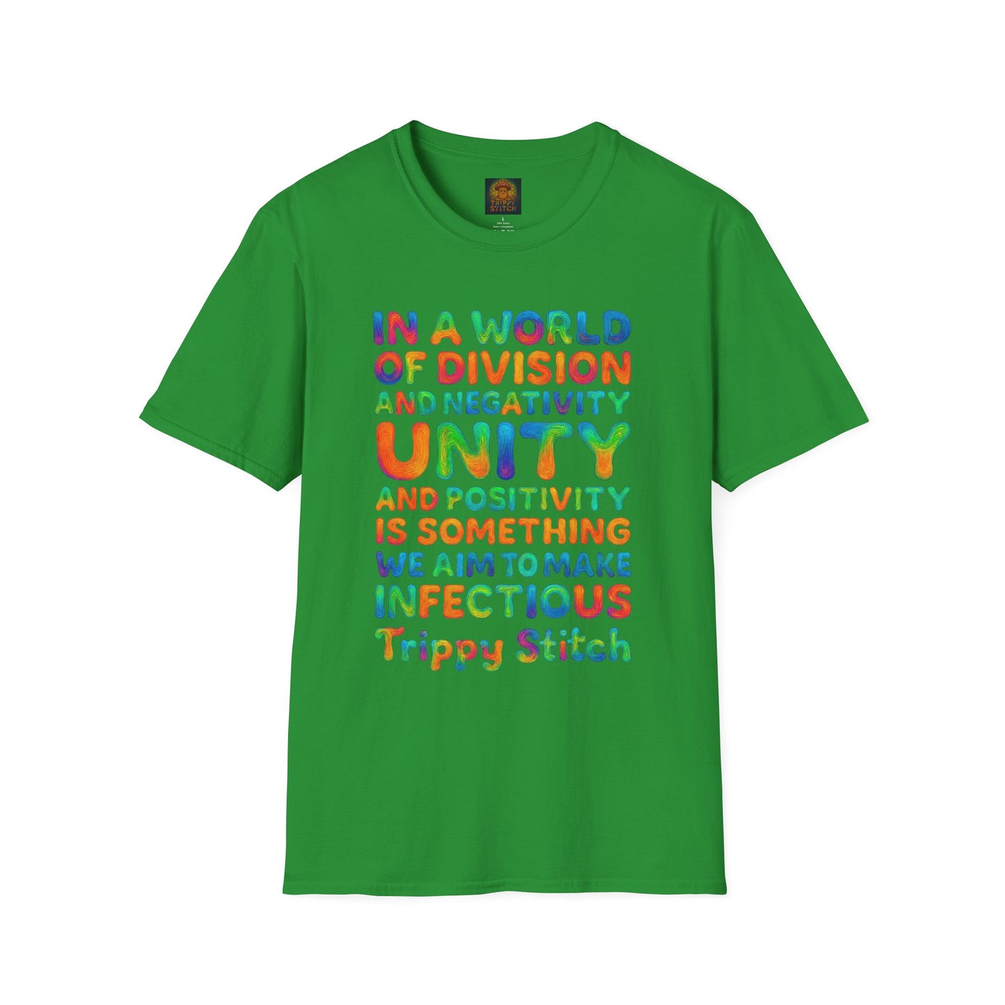 UNITY T-Shirt | Positive Quote Tee | Unisex Softstyle UNITY Trippy Stitch Design
